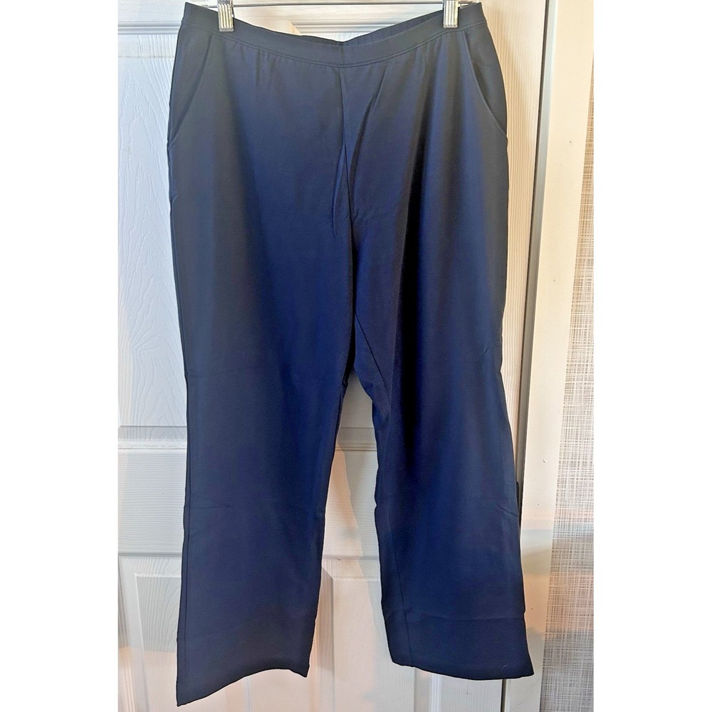 L.L. Bean Navy Yoga Workout Legging Everyday Performance‎ Pants Lycra Sz Large T